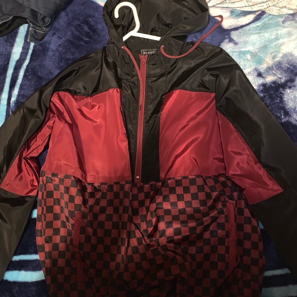 Checkered windbreaker